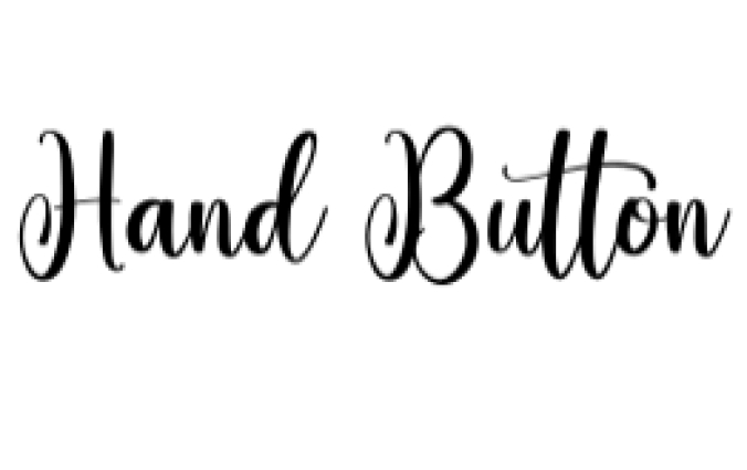 Hand Button Font Preview