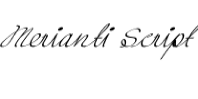 Merianti Script Font Preview