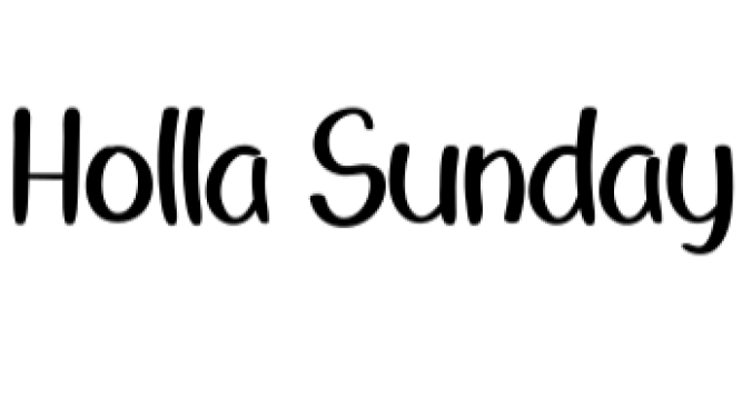 Holla Sunday Font Preview