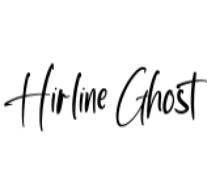 Hirline Ghost Font Preview