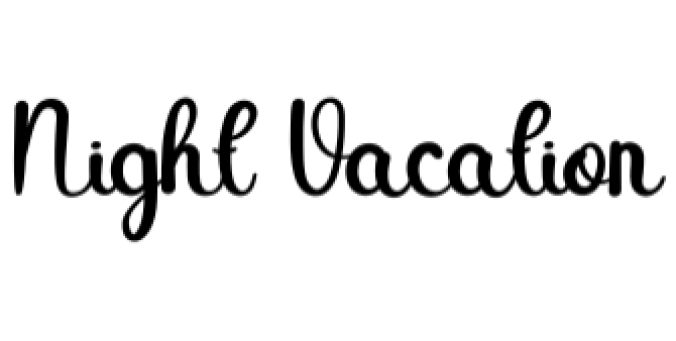 Night Vacation Font Preview