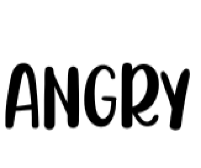 Angry Font Preview