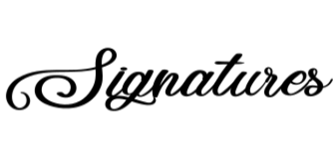 Signatures Font Preview