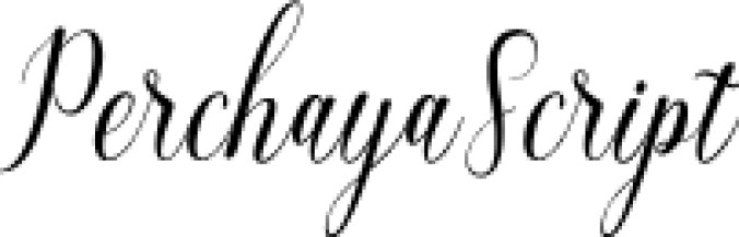 Perchaya Scrip Font Preview