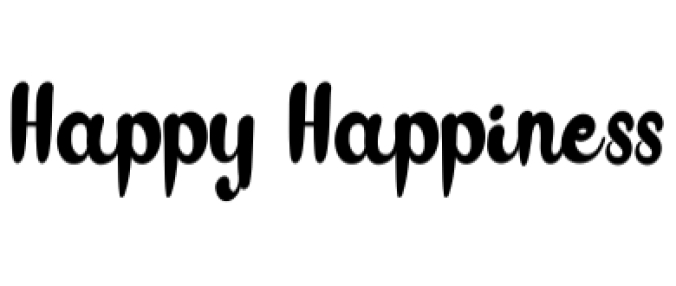 Happy Happiness Font Preview