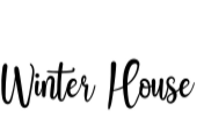 Winter House Font Preview