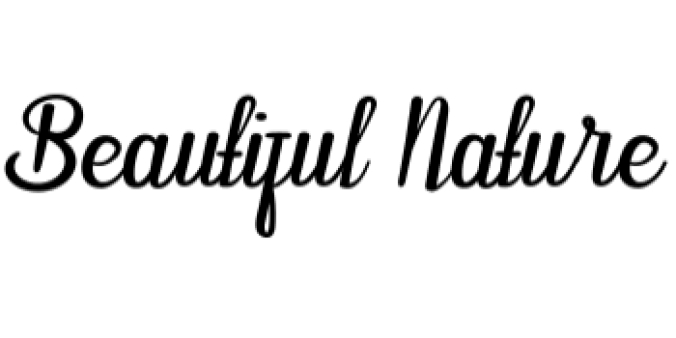 Beautiful Nature Font Preview