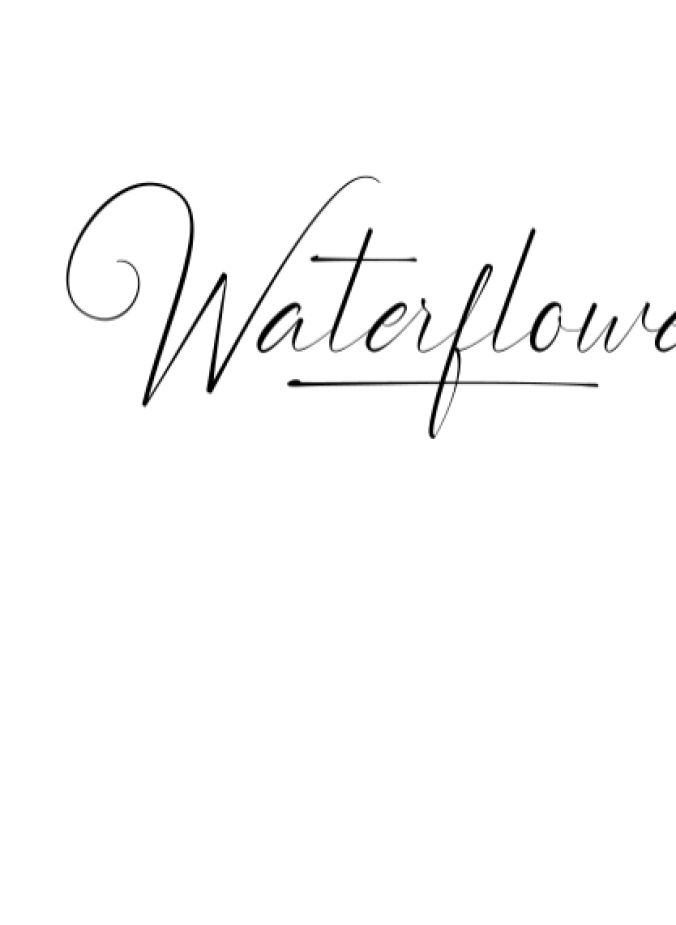 Waterflowers Font Preview