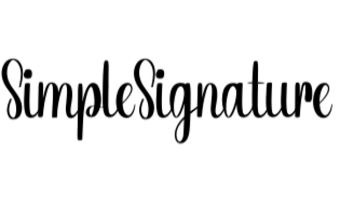 Simple Signature Font Preview