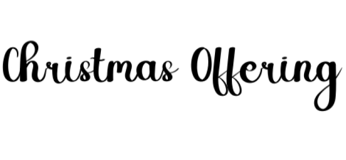 Christmas Offering Font Preview
