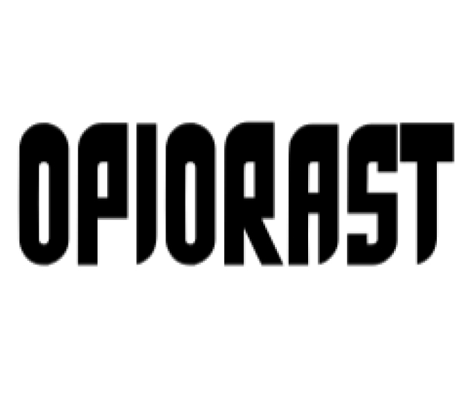 Opiorast Font Preview