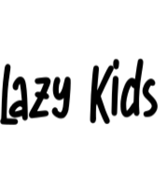 Lazy Kids Font Preview