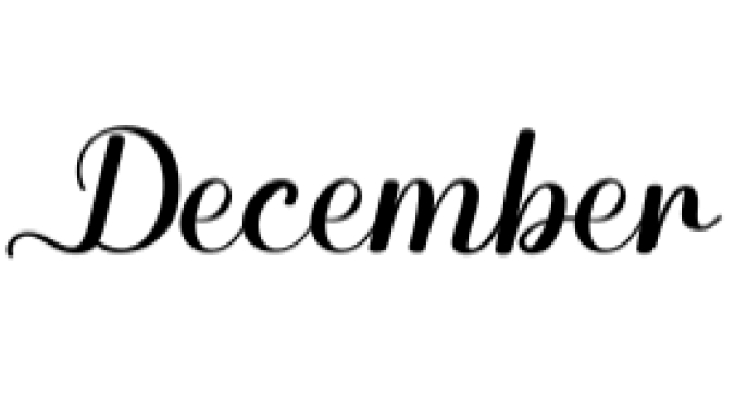 December Font Preview
