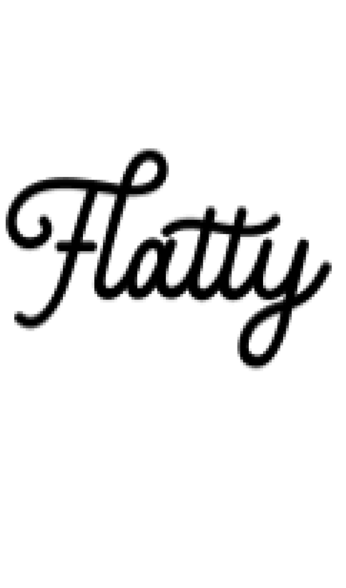 Flatty Monoline Font Preview