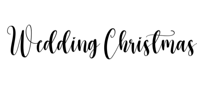 Wedding Christmas Font Preview