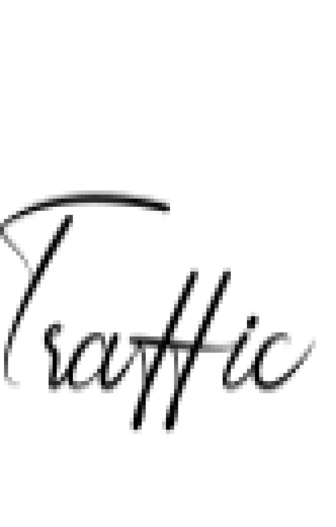 Traffic Font Preview