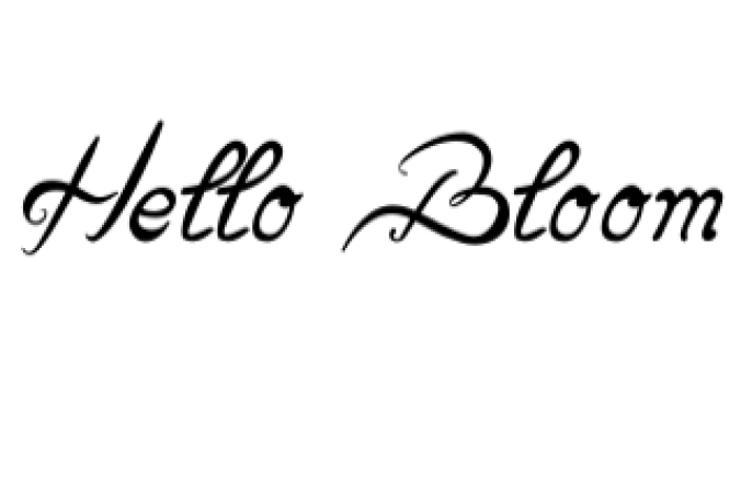 Hello Bloom Font Preview