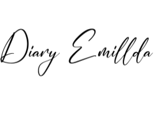 Diary Emillda Font Preview