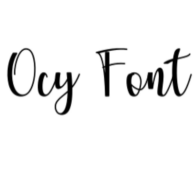 Ocy Font Preview