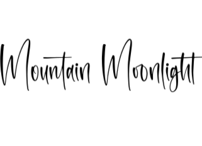Mountain Moonlight Font Preview