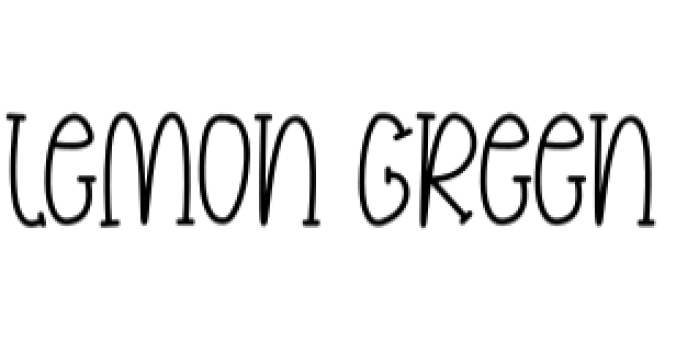 Lemon Green Font Preview