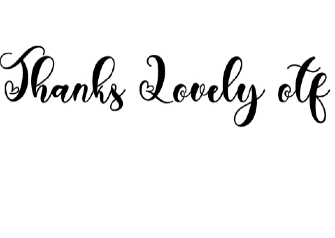 Thanks Lovely Font Preview