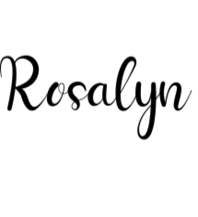 Rosalyn Font Preview