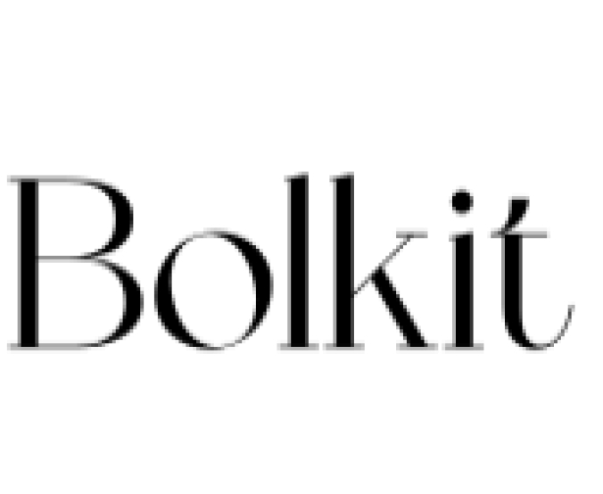 Bolkit Font Preview