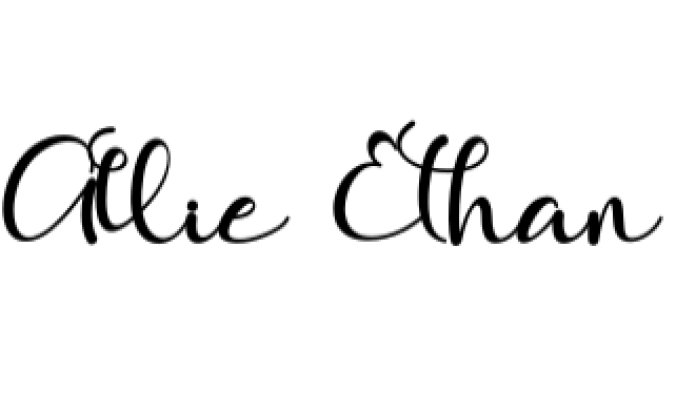 Allie Ethan Font Preview