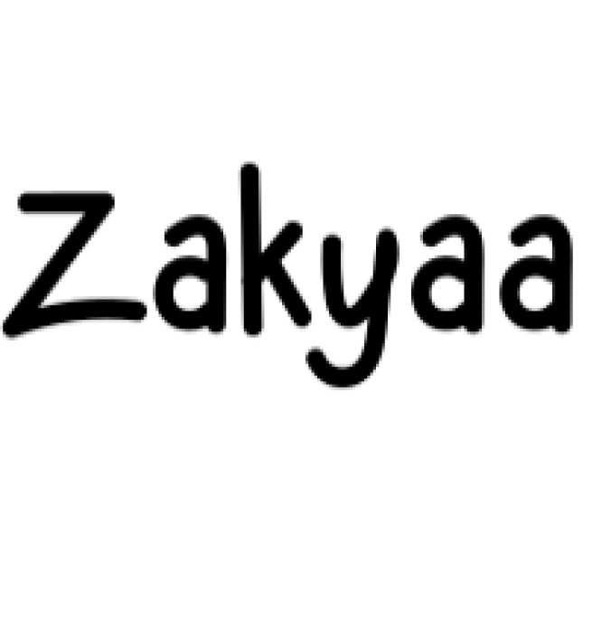 Zakyaa Font Preview