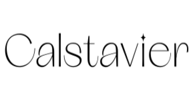 Calstavier Font Preview
