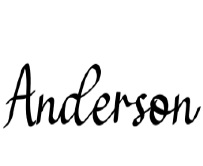Anderson Font Preview