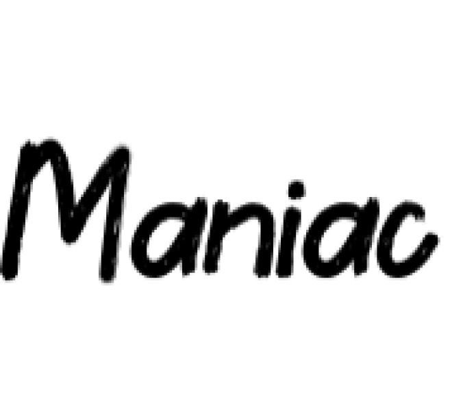 Maniac Font Preview