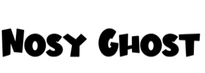 Nosy Ghost Font Preview