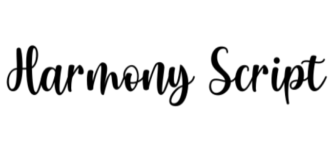 Harmony Font Preview