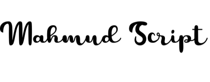 Mahmud Script Font Preview