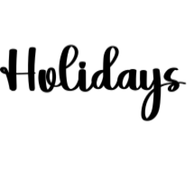 Holidays Font Preview