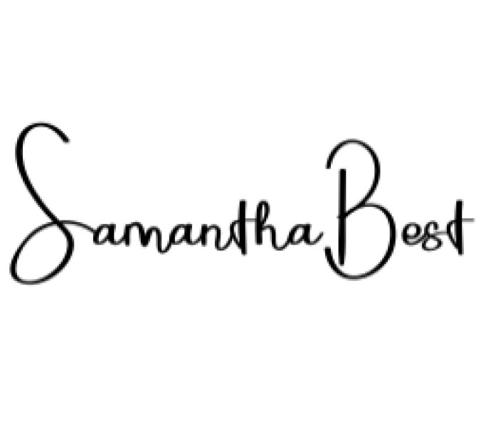 Samantha Best Font Preview