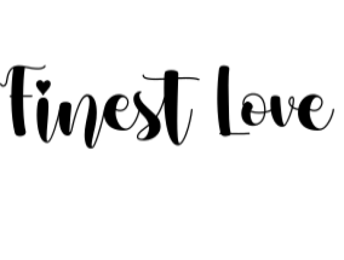 Finest Love Font Preview