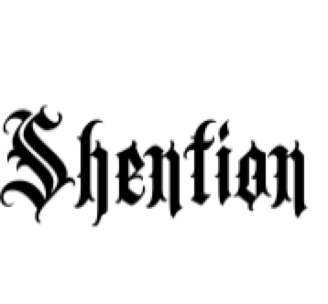 Shention Font Preview