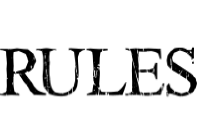 Rules Font Preview