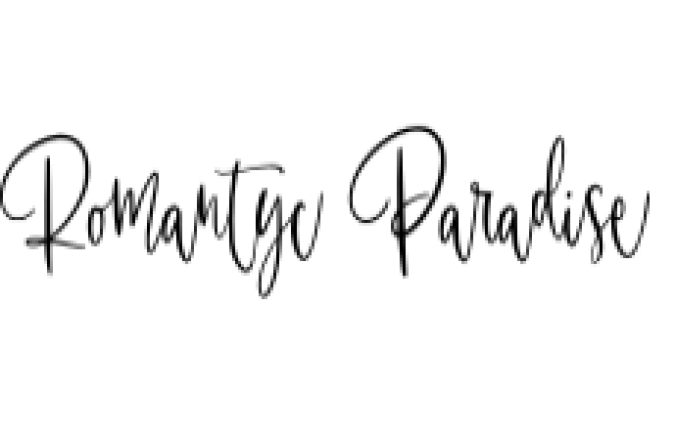 Romantyc Paradise Font Preview