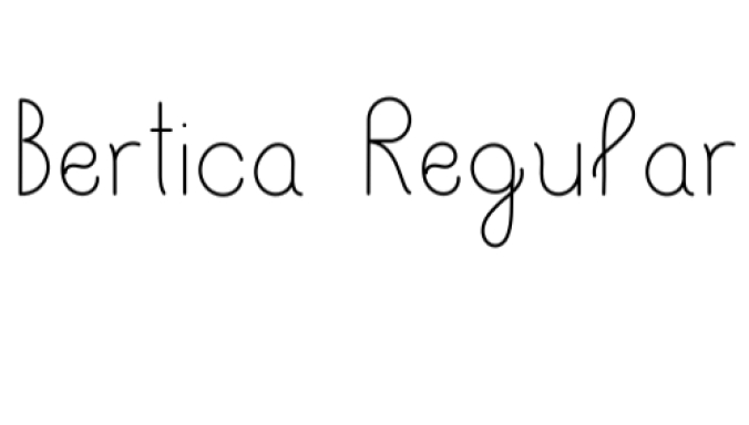 Bertica Font Preview