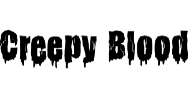 Creepy Blood Font Preview