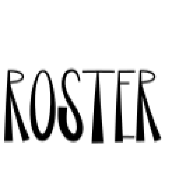 Roster Font Preview