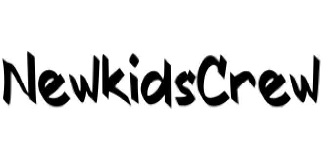 New Kids Crew Font Preview