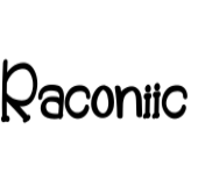 Raconiic Font Preview