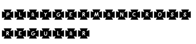 Play German Cross Font Preview