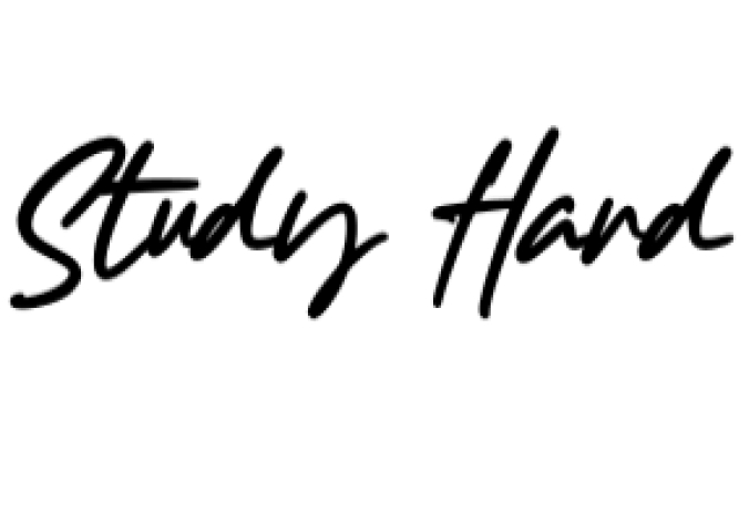 Study Hard Font Preview
