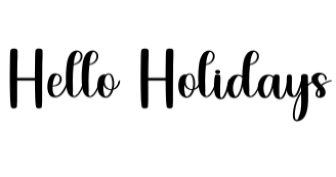 Hello Holidays Font Preview